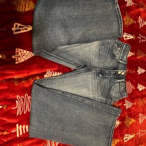 Kancan Women's wide Leg Jeans - medium Blue